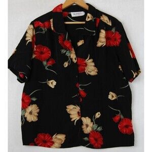 Vintage Cottage Granny Core Grunge Dark Romantic Vintage Button Up Blouse XL/2X